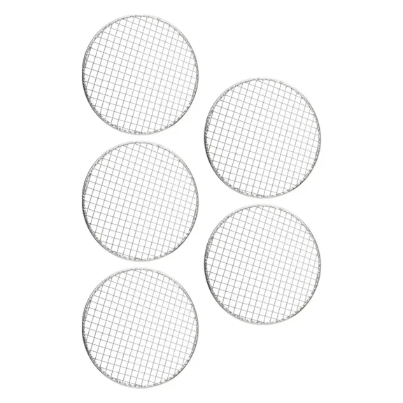 5pcs Round Disposable Wire Net Grill Racks Iron Roast Grate Cooking Barbecue BBQ Home Outdoor Cooking Equipment Accessories