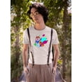 thumbnail image 2 of Colorful Corgi Dog W Bandana T-Shirt Men -Image by Shutterstock, Male 4X-Large, 2 of 4