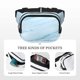 thumbnail image 5 of Fotbe Light Blue Marble Cangurera Cuadrada con Estampado de Doble Capa, Bolsa de Cintura Ajustable Mini para Hombres y Mujeres, 5 of 9