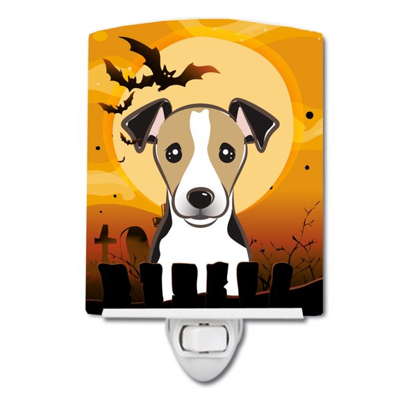 Caroline's Treasures BB1819CNL Halloween Jack Russell Terrier Ceramic Night Light, 6x4x3", multicolor