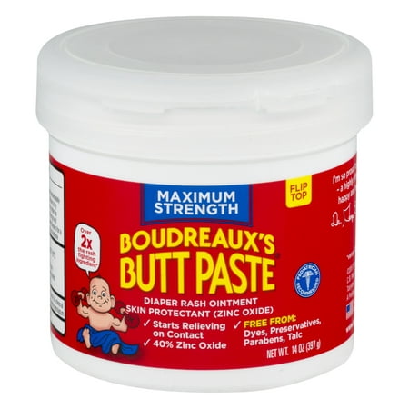Boudreaux's Butt Paste Diaper Rash Ointment, Maximum Strength, 14 (Best Baby Diaper Rash Cream)