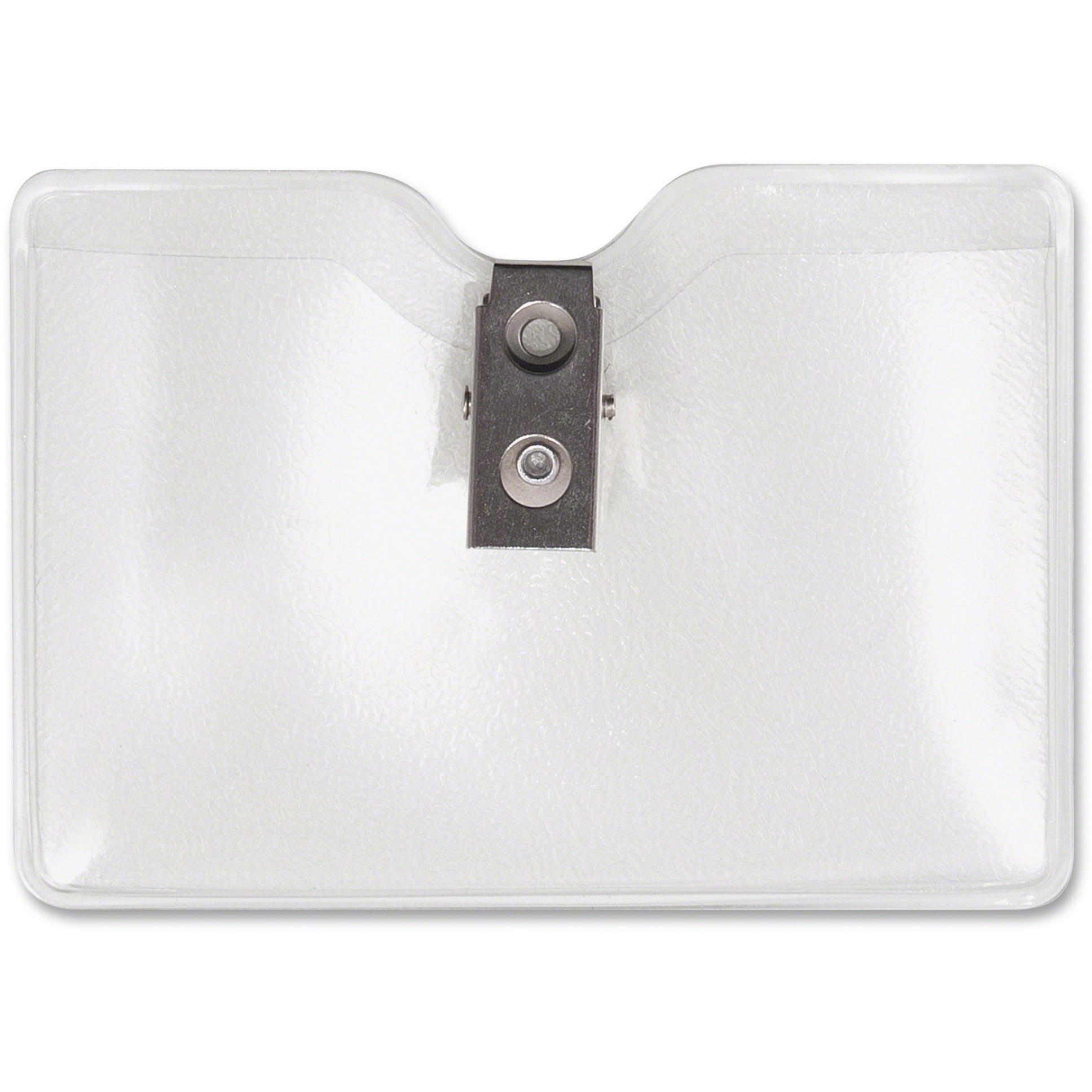 Metal Clip Horizontal Security Badge Holder