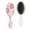 White-805, variant on Floral and Hummingbird Illustration Hair Brush, Rustic Farmhouse Style Detangler with Botanical Garden Print