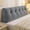 Light Gray, variant on Triangular Headboard Wedge Pillow with Roll Pillow and Side Pockets, Ergonomic Reading Backrest Cushion for Bed, Sofa and Daybed, Headrest Support Pillow for Sleeping and Relaxing