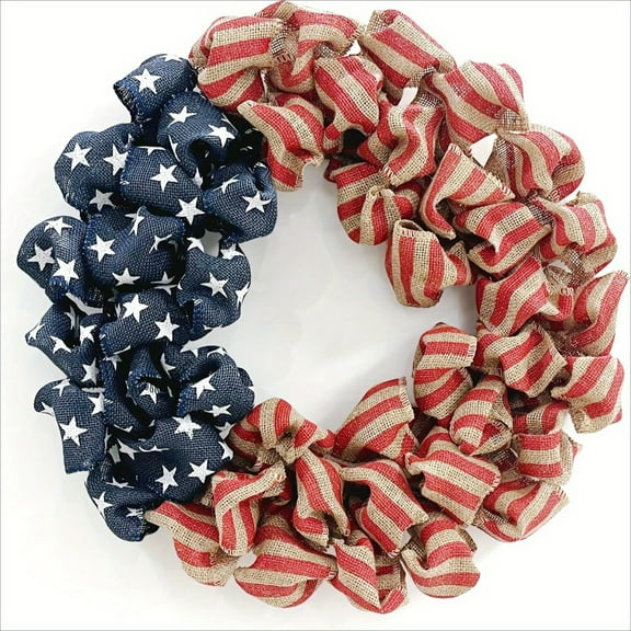 4th of July Forsythia Door Decor 20 Inch Patriotic Wreath Summer Front Door Wreath Memorial Day Americana Forsythia Flower Farmhouse Grapevine Blossom Cluster Decor