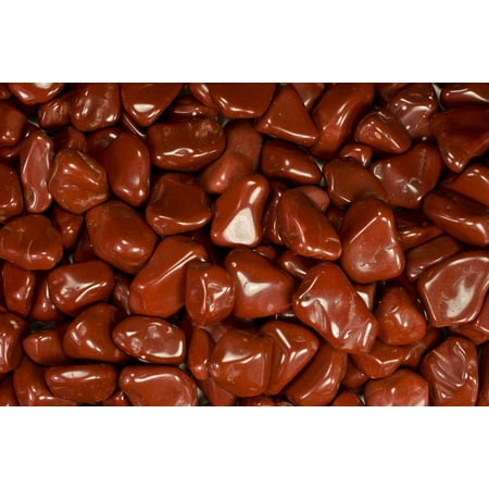 Fantasia Crystal Vault: 1 lb High Grade Red Jasper Tumbled Stones - Medium - 1