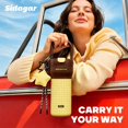 thumbnail image 3 of Sidagar 25 fl oz Stainless Steel Insulated Water Bottle with Handle, Leakproof Straw Lid, Yellow Checked, 3 of 11