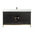 thumbnail image 4 of Kesia 60" Single Bathroom Vanity Set in Black Oak with Aosta White Composite Stone Countertop with Mirror, 4 of 8