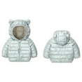 thumbnail image 3 of LNMQLPDBS Quilted Jacket Baby Snowsuit 0-3 Months Bear Hoodie with Ears Boys Sherpa Hoodies 3t Clothes Girls 24 Month Boy Clothes Winter Fall Clothes, Green 12-18 Months, 3 of 4