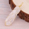 thumbnail image 4 of Irregular Natural Crystal Pillar Pendant Mesh Wire Wrapped Necklaces Women Men, 4 of 6