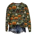 thumbnail image 4 of Tbopshirt Womens Hoodless Sweatshirts Halloween,Halloween Sweatshirts for Women Plus Size,Printed Round Neck Long Sleeved Womens Hoodies Sweatshirts Pullover,Halloween Gifts, 4 of 4