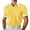 04# Yellow, variant on IhhxPro Men's Short Sleeve Collared Shirt with Button Detail Stretchable Summer Knit Casual Fit Lightweight Travel Golf S-3XL