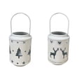 thumbnail image 1 of 2 Uds Vela de Navidad de Metal Farol Estilo Vintage Candelabro Decoración Del Hogar Ciervo y árbol, 1 of 9