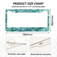 thumbnail image 4 of 2-Pack Aluminum License Plate Frame with 2 Holes for GM License Plate Cover with Free Screws Teal Leaves and Vines, 4 of 8
