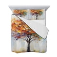 thumbnail image 7 of Abstract Art Tree Twin Size Down Alternative Comforter, Lightweight Comforter Quilt Bedding Set with Pillow Shams Modern Fall Oil Painting Tree Autumn All Seasons Bed Comforter Duvet Insert 68"x86", 7 of 7