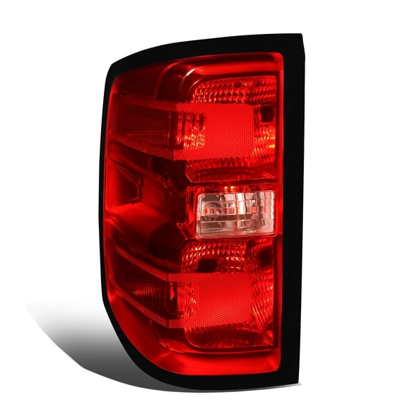 DNA Motoring TL-ZTL-010-RD-L For 2014-2019 Chevy Silverado GMC Sierra Red Lens Tail Light Brake Lamp Left Side