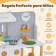 thumbnail image 5 of Cocina de Juguete de Madera Costway con Accesorios Reloj Lindo 57 x 26 x 82 cm Gris, 5 of 8