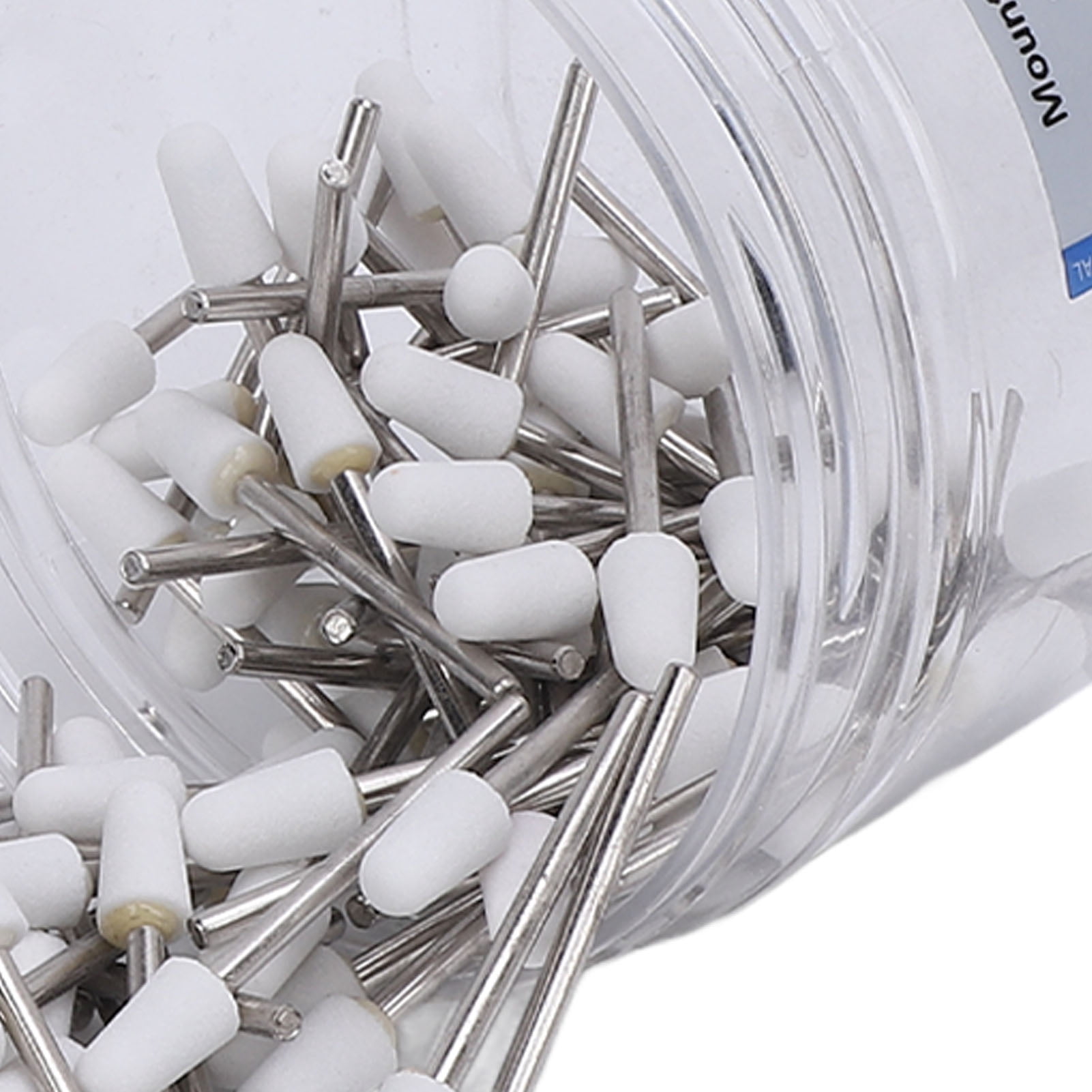 Rupoun 100 Pcs Quartz Tungsten Steel Nail Drill Bits Set, Professional Electric File Replacements for Manicure Machine, Cuticle Remover & Acrylic Gel Prep Kit, Multi Functional Rotating Tools