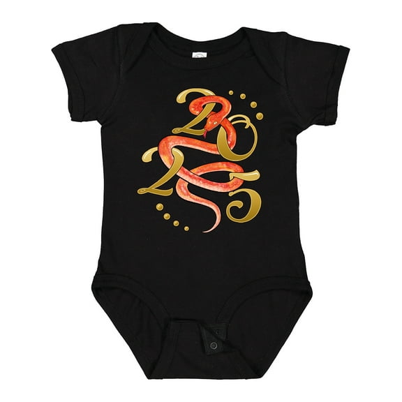 Inktastic Happy New Year 2025 Year of the Snake Boys or Girls Baby Bodysuit