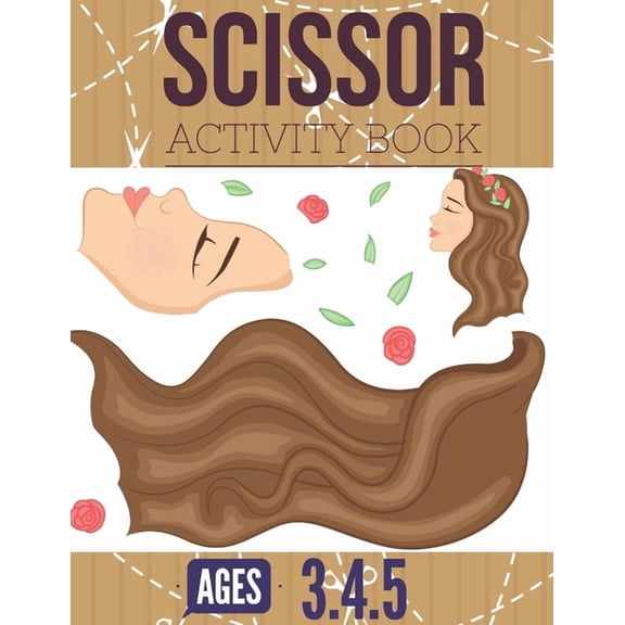 Scissor Activity Book: Cutting practice worksheets for pre k, ages 3.4.5, cut and glue activity book with 100 pages., (Paperback)