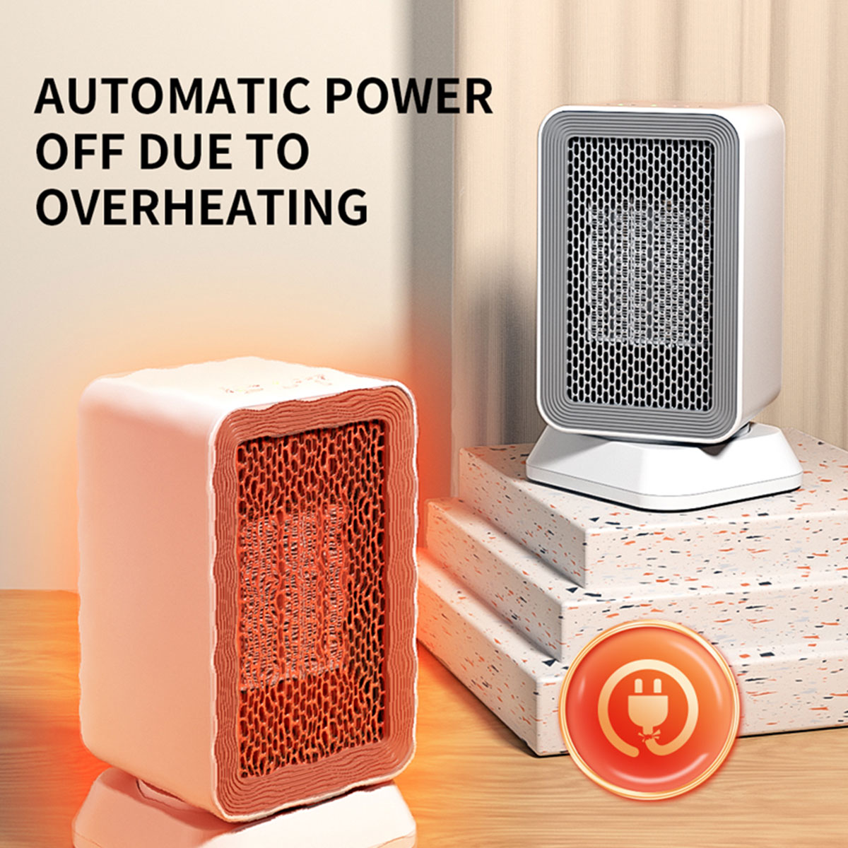 Hands DIY Space Heater Fan Heater Reusable Portable Electric Heater 1000W  Small Desktop Heater Mute Personal Heater Fast Heating PTC Ceramic Heater 3  Modes for Home Bedroom Office Desk - Walmart.com