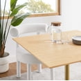 thumbnail image 7 of Modway Lippa 36" Square Wood Grain Dining Table With Gold Metal Base, 7 of 7
