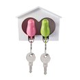 thumbnail image 3 of OPOLSKI 2Pcs Bird Keychain + 1Pc Sparrow Birdhouse Home Wall Mount Key Ring Pink Green, 3 of 8