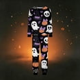 thumbnail image 5 of Halloween Pajamas, Halloween Matching Family Pajamas Black Bow Pumpkin Print Long Sleeve 2 Piece Pj Set Fun Sleepwear Nightwear Loungewear Spooky Holiday Party Season Photos, 5 of 6