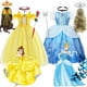 thumbnail image 2 of Disfraz de Cenicienta con temática de princesa Disney para niños y niñas, vestido de lujo para fiesta de cumpleaños, Halloween, Carnaval, traje de Cosplay de Bella, Vesti, 2 of 5