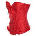 thumbnail image 3 of MISS MOLY Women's Lace Up Boned Plus Size Overbust Corset Bustier Bodyshaper Top, 3 of 4
