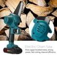thumbnail image 4 of 21V Portable Mini Electric Pruning Saw Rechargeable Small Wood Splitting Chainsaw One-Handed Woodworking Tools Suitable for Garden Orchard Branch Clamp, 4 of 8