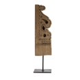 thumbnail image 5 of Wooden Hand-Carved Toda on a Metal Stand - 11.5" - Brown and Black, 5 of 9