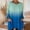 Blue, variant on Womens Long Sleeve Tunic Tops Gradient Color Casual Loose Fit Sweatshirts Crew Neck Pullover Blouse Sweatshirts with Pockets Blue