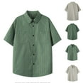 thumbnail image 1 of Fanxing Big And Tall Shirts with Pocket Gray Mens Button Down Shirts Short Sleeve Tees XXL, 1 of 7