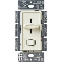 lutron scl-153p-la skylark cl 150-watt cfl/led/incandescent dimmer, light almond