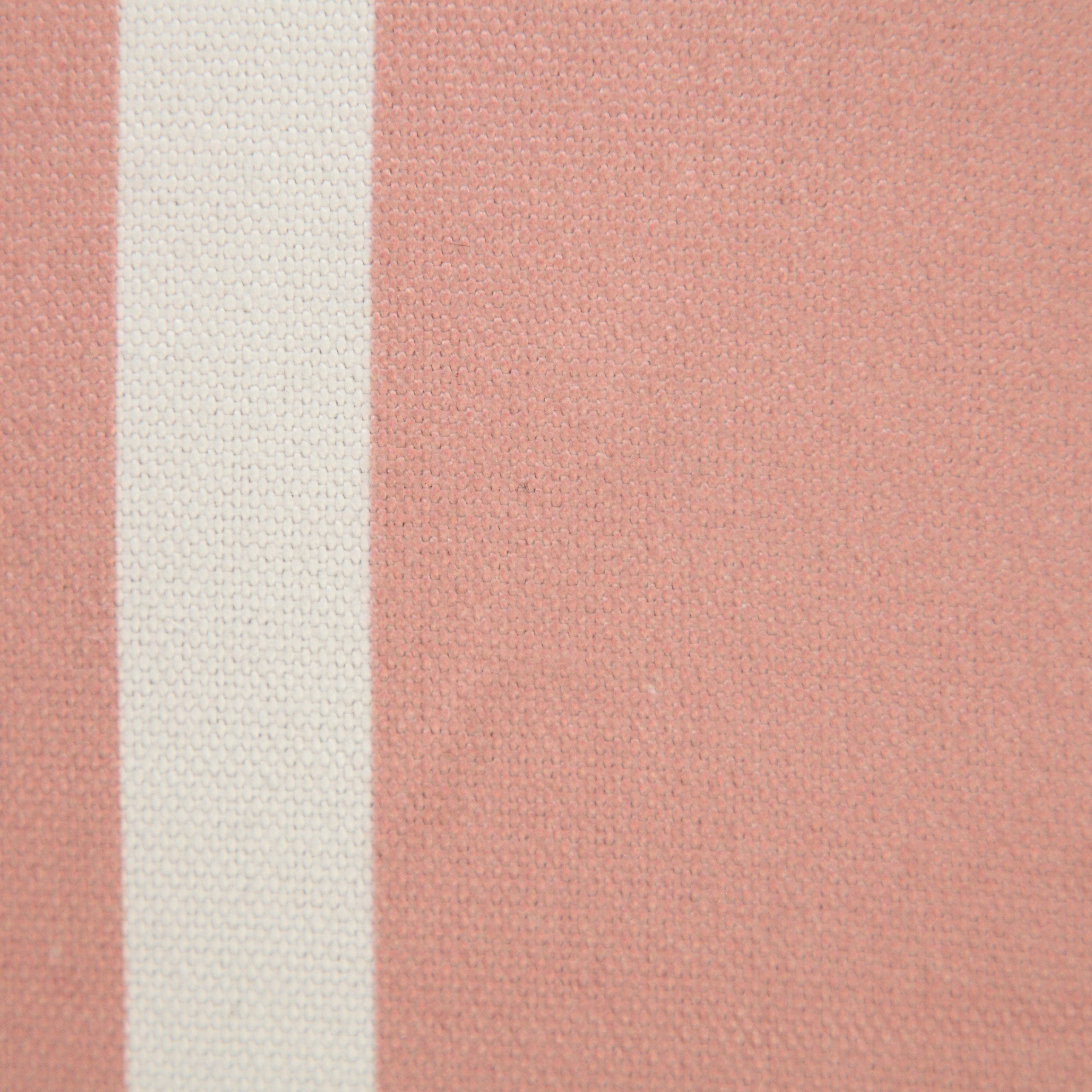 Ox Bay 20" x 20" Hand-Woven Pink/ White Stripe Recycled P.E.T Yarn Pillow Cover