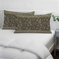 thumbnail image 4 of Sage Green Floral Throw Pillow Covers, Ethnic Tribe Abstract Art Flowers Soft Breathable Pillow Cases with Invisible Zipper for Sleeping, Toddler Pillowcases for Couch Bed Sofa Chair 12x20 Inches, 4 of 9