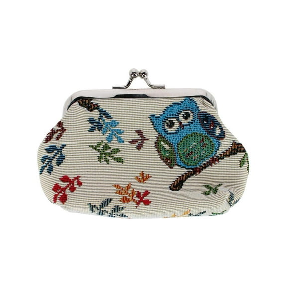 CTM Owl Themed Tapestry Coin Purse Wallet (Women)
