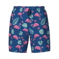 thumbnail image 4 of Lsque Mens Swim Trunks Plants And Flamingos Pattern - Bathing Suit Compression Liner - Beach Swim Shorts Swimwear - (S-3XL) - Stretch Quick Dry -Small, 4 of 9