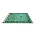 thumbnail image 2 of Ahgly Company Machine Washable Indoor Rectangle Oriental Turquoise Blue Industrial Area Rugs, 6' x 9', 2 of 4
