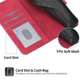 thumbnail image 3 of Funda Tipo Billetera para Xiaomi Redmi Note15 Pro 4G Carcasa Abatible con Porta Tarjetas, Bolsillo para Efectivo, Soporte Ajustable, Cierre Magnético y Correa de Muñeca Rojo, 3 of 6