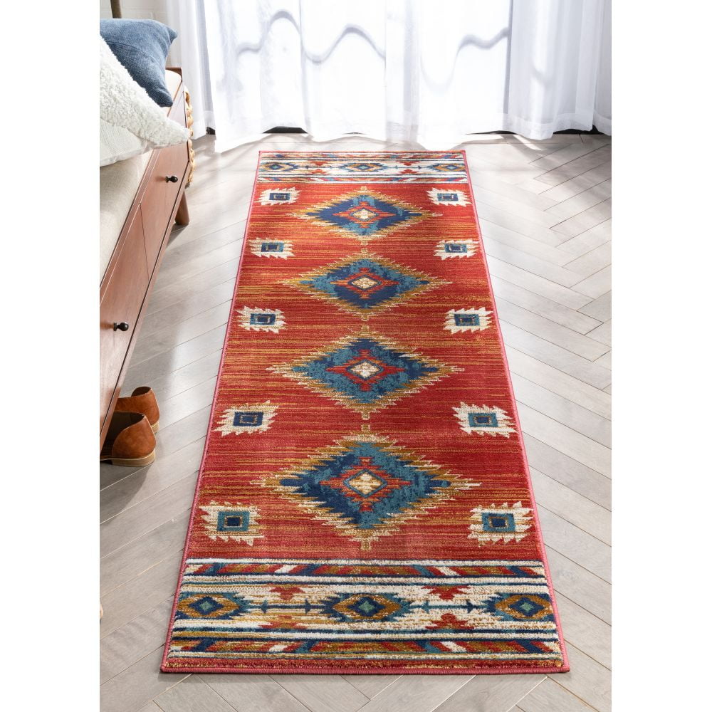 Bright Red 3x4 Antique Hand Woven Area Rug – Made With Loom