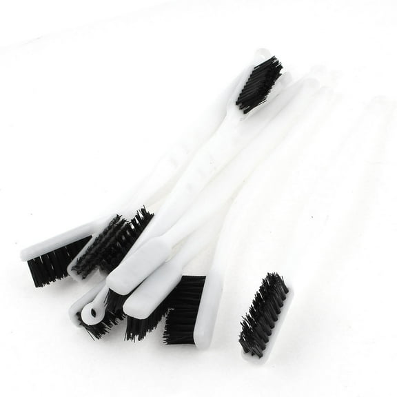 Unique Bargains Industrial Hand Tool Nylon Wire Clean Brush White 18cm Length 10 Pcs