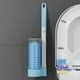 thumbnail image 3 of Juegos De Escobillas Para Inodoro Kit de escobilla de baño Herramienta de limpieza de mango largo montada en la pared para baño (azul), 3 of 8