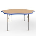 thumbnail image 3 of ECR4Kids 60in Flower Premium Thermo-Fused Adjustable Activity Table Maple/Blue/Sand - Standard Ball, 3 of 4