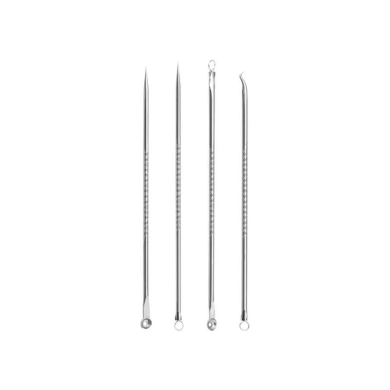 4pcs Blackhead Extractor De Cravo Rose Gold Black Dots Cleaner Acne Blemish Remover Needles Set Black Spots Pore Cleanser Tool