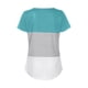 thumbnail image 3 of Fiudx Ofertas Relámpago Moda Mujer Cuello Redondo Verano Manga Corta Blusa Camiseta Casual Impresión Tops, 3 of 4