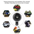 thumbnail image 4 of Mini Loudspeaker, Metal Shell 3 Inch Waterproof 12V Rustproof Universal Motorcycle Horn Black 110DB Loudness  For Go Karts For ATVs For Dirt Bikes, 4 of 8