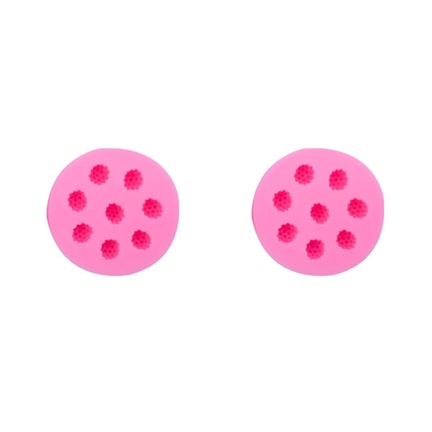 Wosthever Molde de Chocolate Flexible reutilizable reemplazo lindo DIY forma de fruta cubo de hielo pastel galleta molde cocina moldes frambuesa Frambuesa 2Conjunto