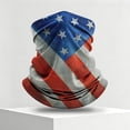 thumbnail image 2 of AWASD 4th of July American Flag Neck Gaiter for Men Women Fashion Star Stripe Neck Gaiter Print Patriotic Face Cover Summer Cooling Neck Gaiter Fishing Mask One Size Red, 2 of 5